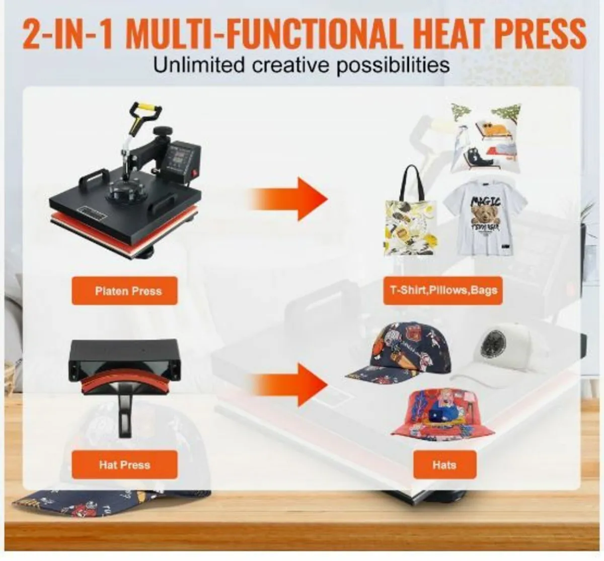 Heat Press Machine, 15x15inch / 38x38cm - Image 3