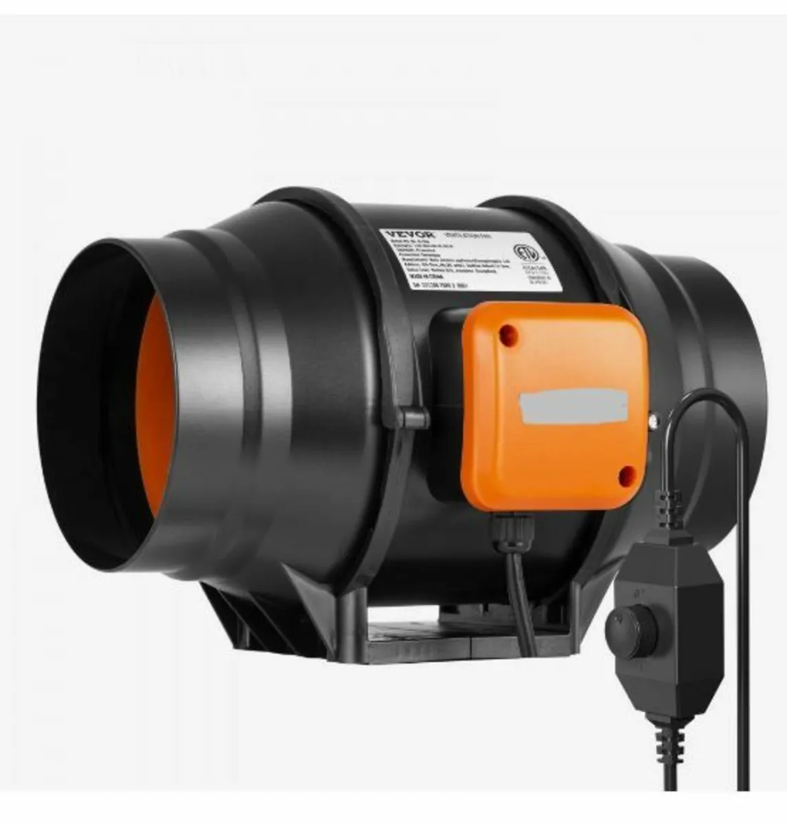 152.4mm Inline Duct Fan HVAC Exhaust Blower Kit - Image 1
