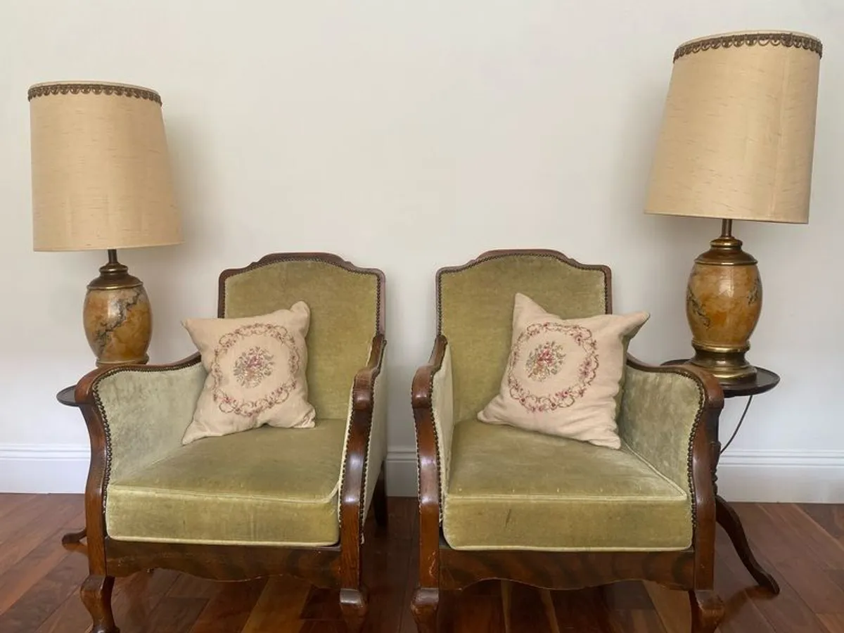Antique 2 armchairs - Image 4