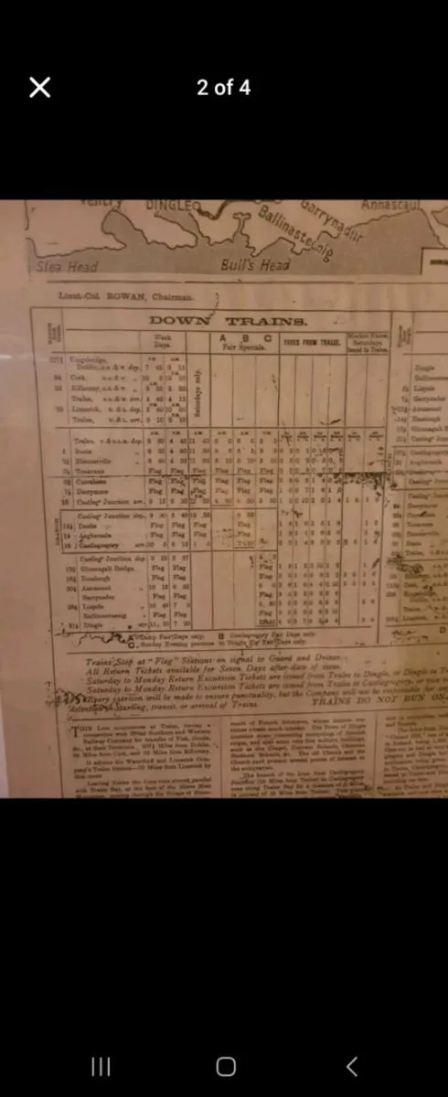 1894 Dingle to Tralee Light Railway poster - Image 3