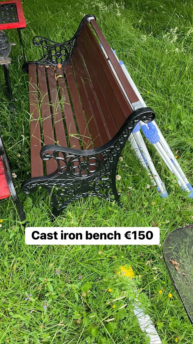 Cast iron garden bench and chair furniture’s - Image 2