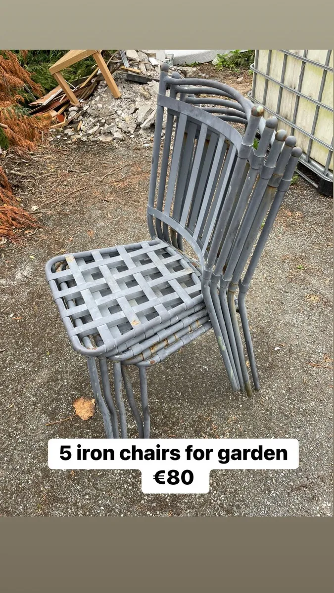 Cast iron garden bench and chair furniture’s - Image 4