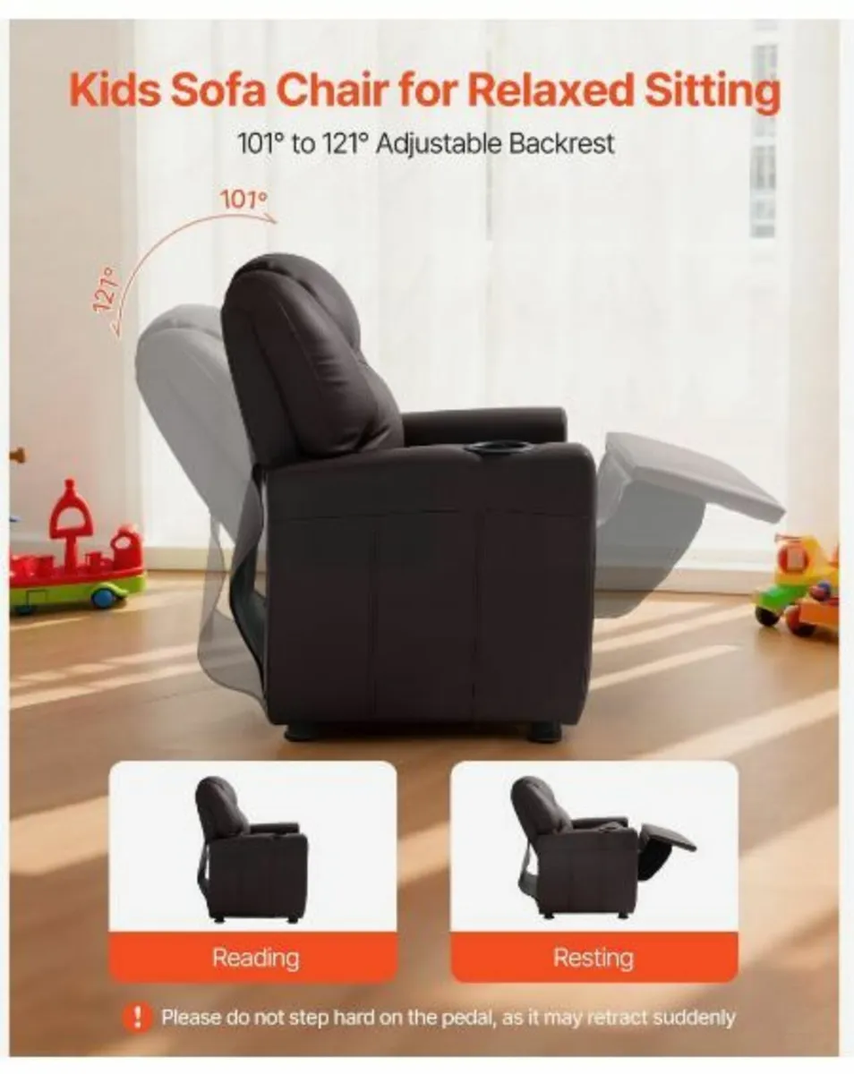 Kids Reclining Chair PU Leather - Image 3