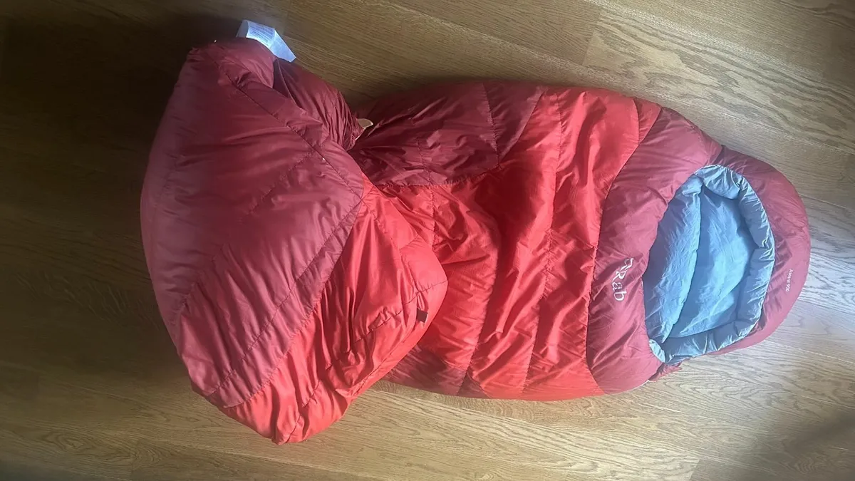 Rab Ascent 900 Sleeping Bag with silk Liner Sheet - Image 1