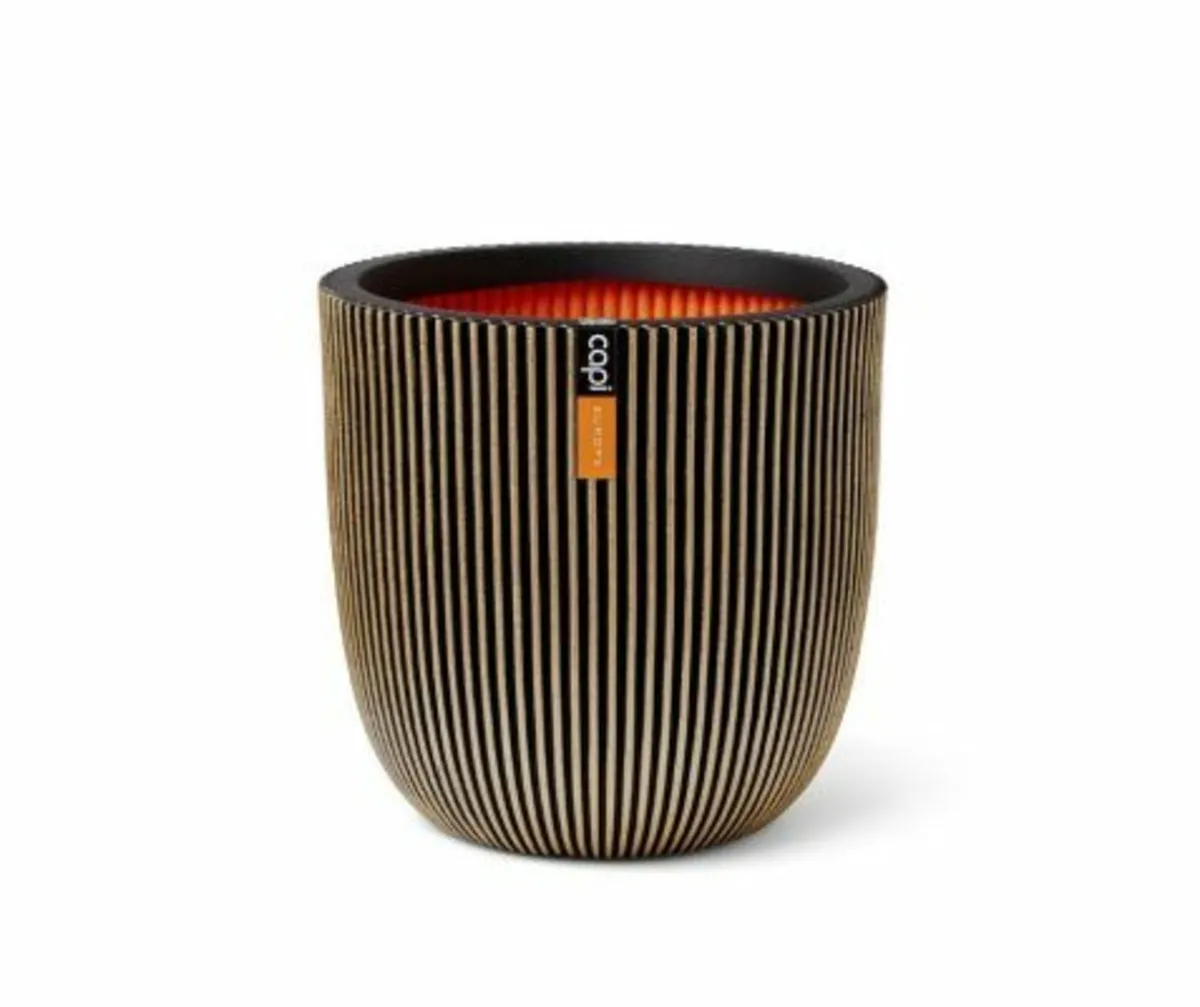Planter Ball Groove NL Black Gold - Image 2