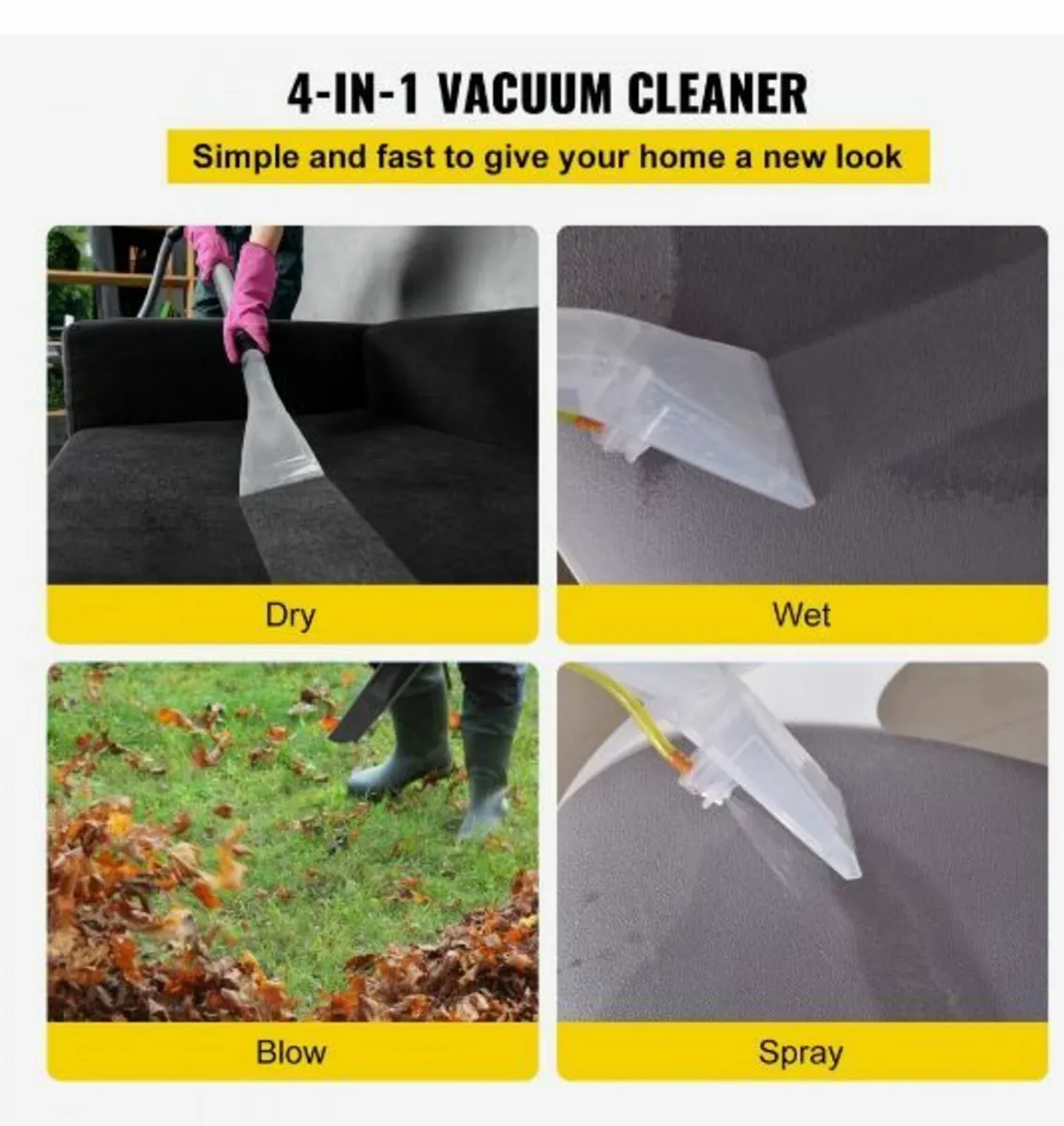 Wet Dry Vacuum Cleaner, 5.3 Gallon - Image 3