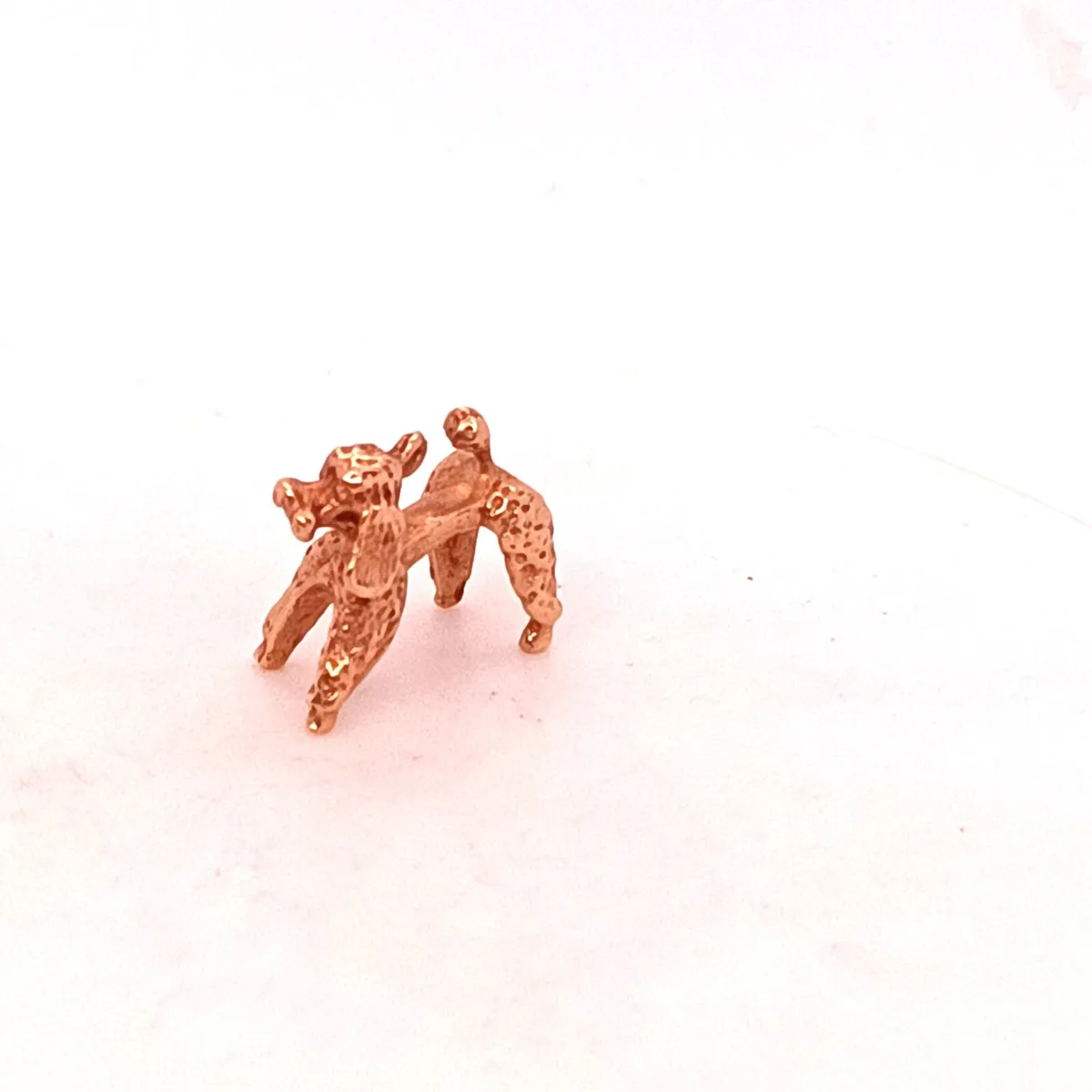Vintage Dog Poodle Charm Pendant, 9k Gold - Image 3