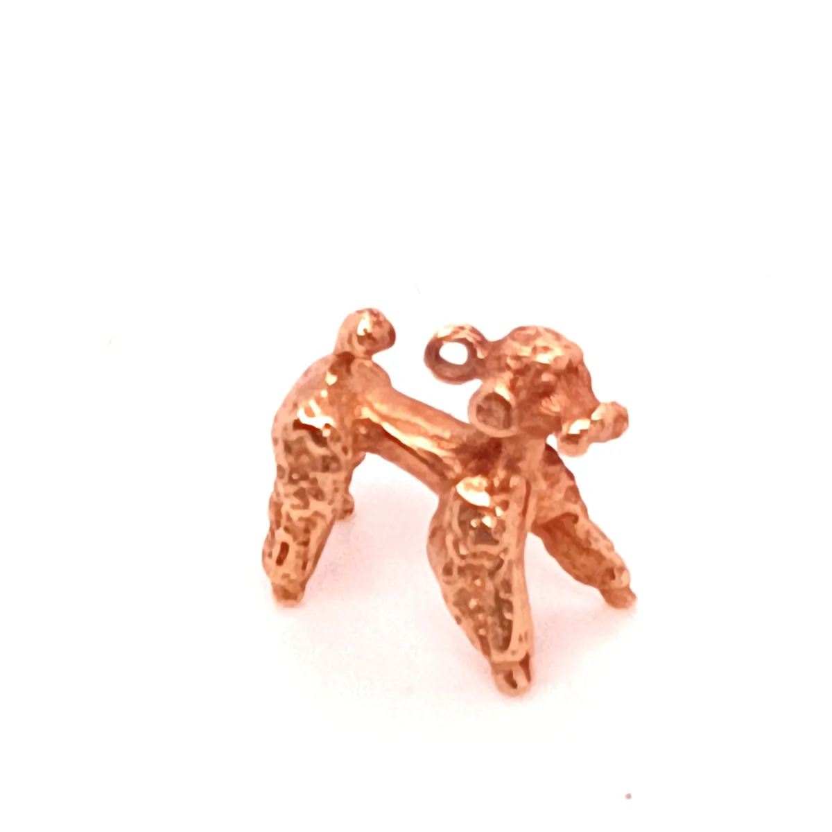 Vintage Dog Poodle Charm Pendant, 9k Gold - Image 4