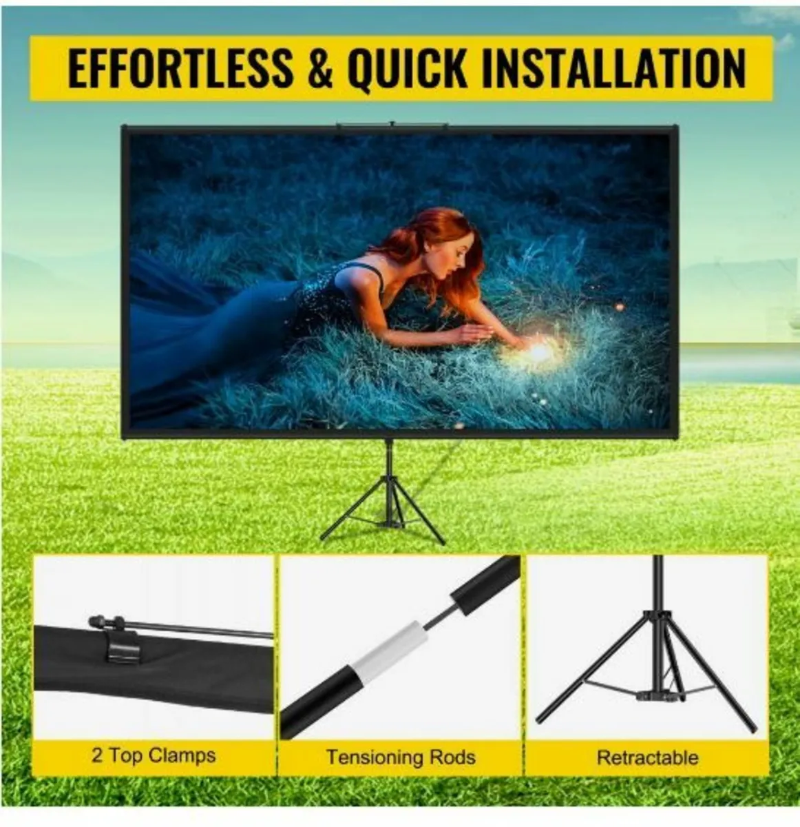 Tripod Projector Screen with Stand 100inch - Image 3