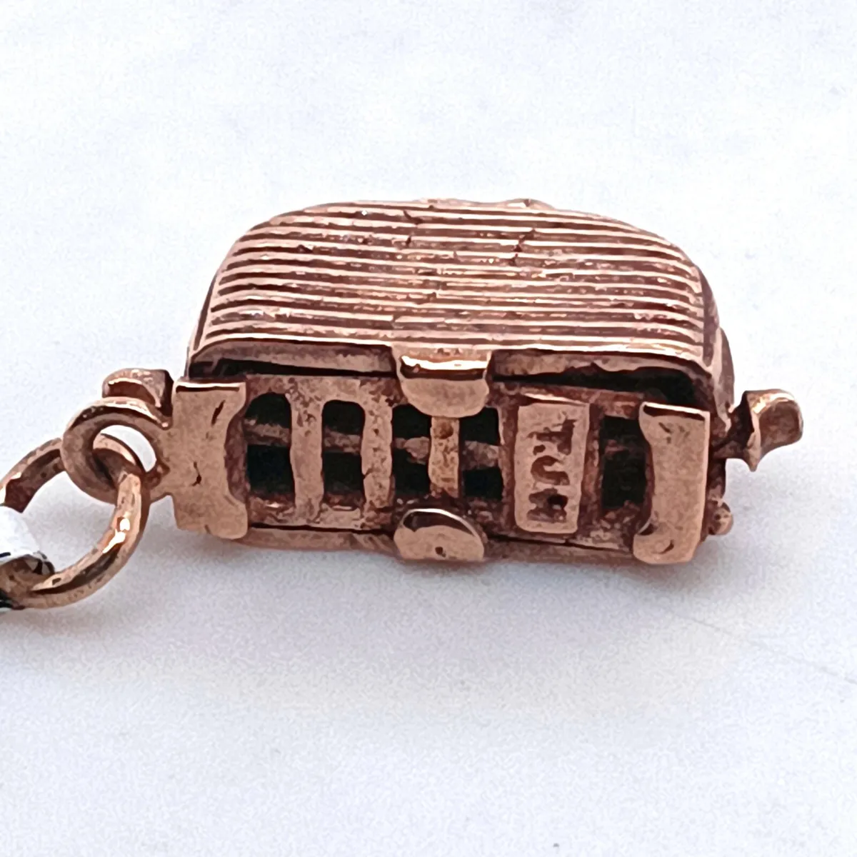 Vintage 9k Rose Gold Toaster Charm Pendant - Image 3