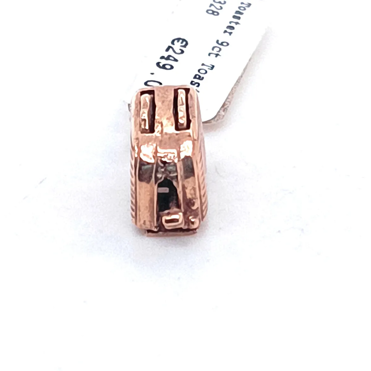 Vintage 9k Rose Gold Toaster Charm Pendant - Image 4