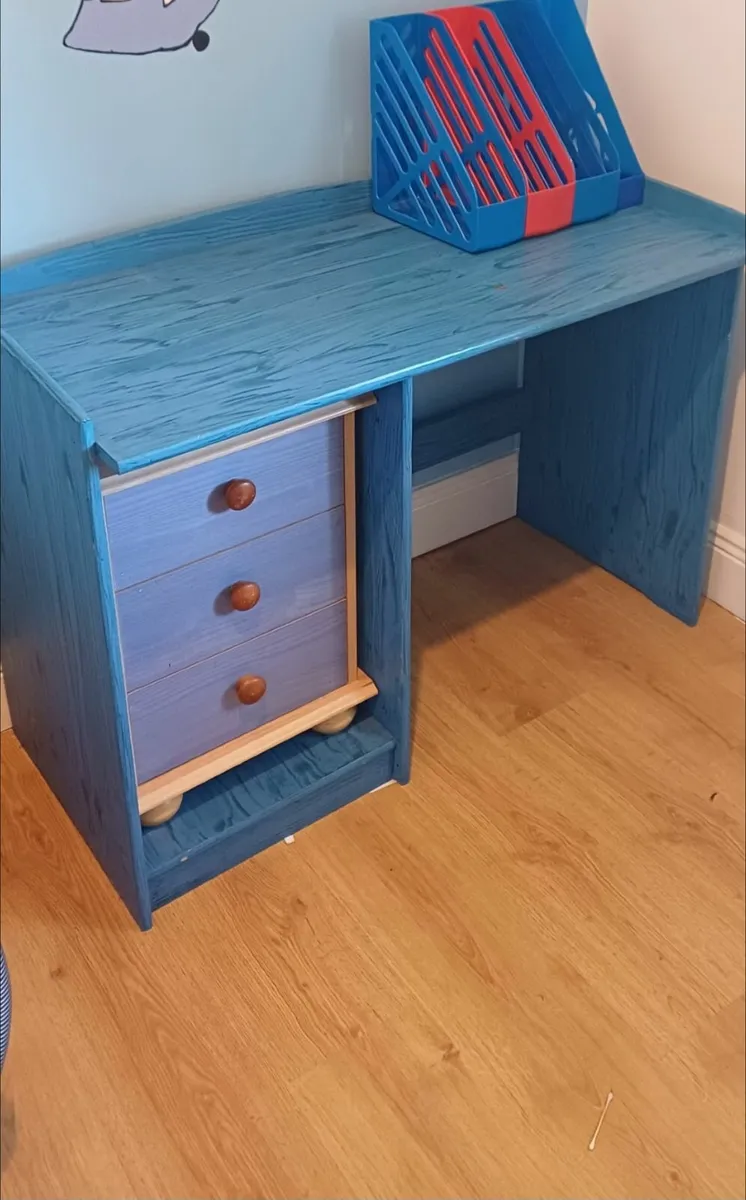 Blue table and desk /playroom/childs bedroom - Image 4