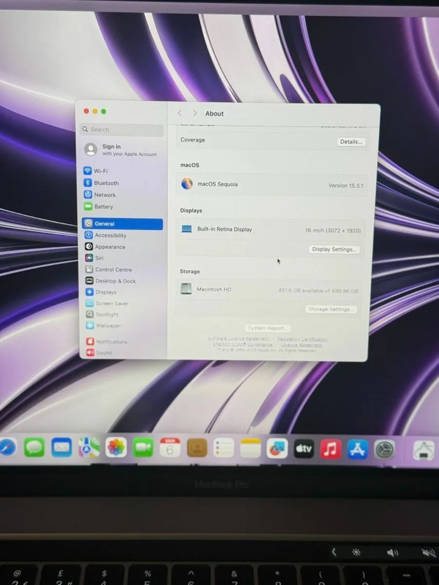 MacBook Pro 16" i7/16GB/512SSD/254c - Image 3