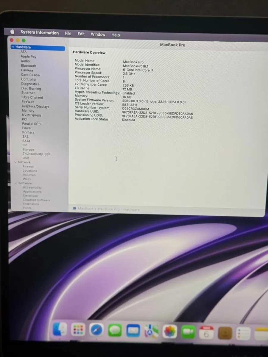 MacBook Pro 16" i7/16GB/512SSD/254c - Image 4