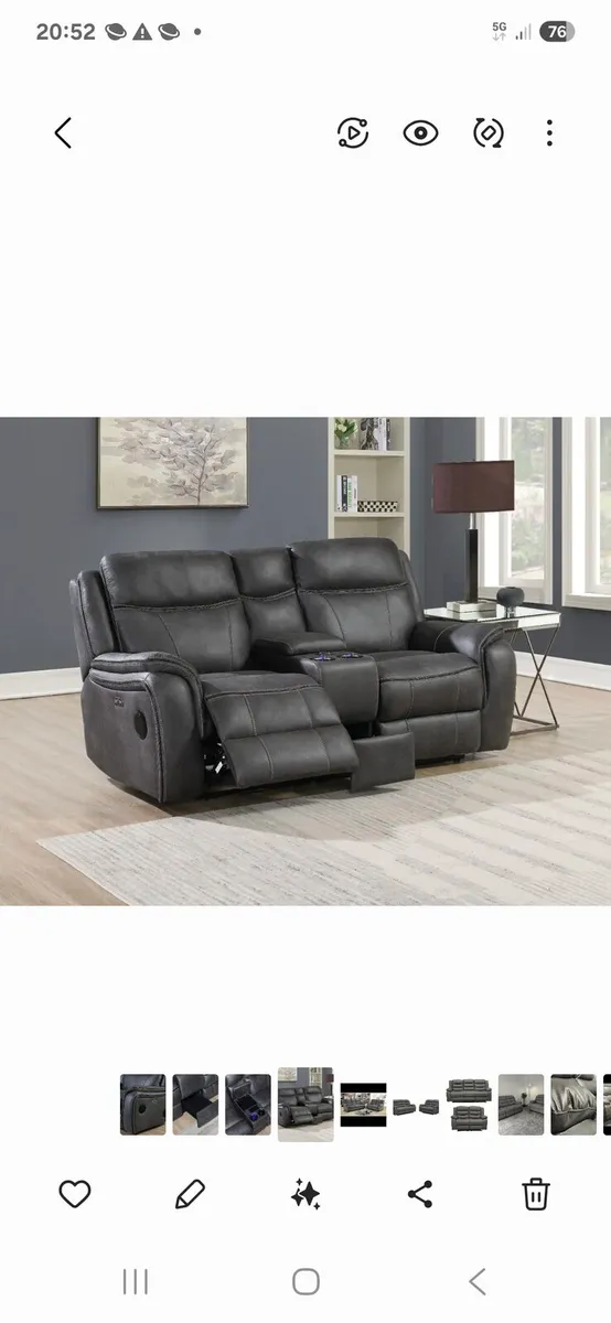 Phoenix 2 seater electric recliner couch