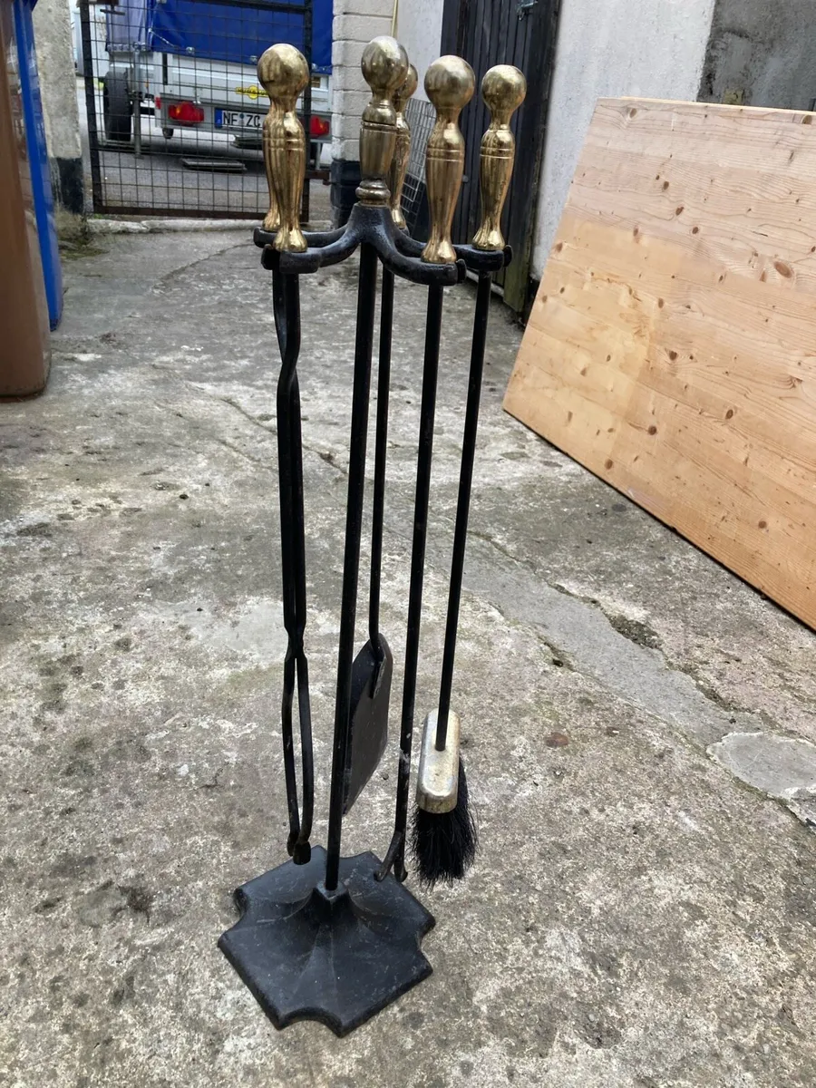 Set of fireplace tools, vintage - Image 1