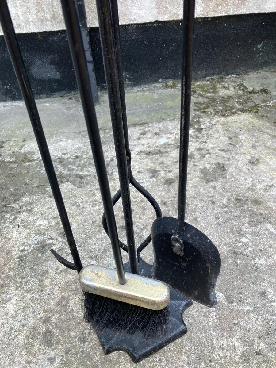 Set of fireplace tools, vintage - Image 3