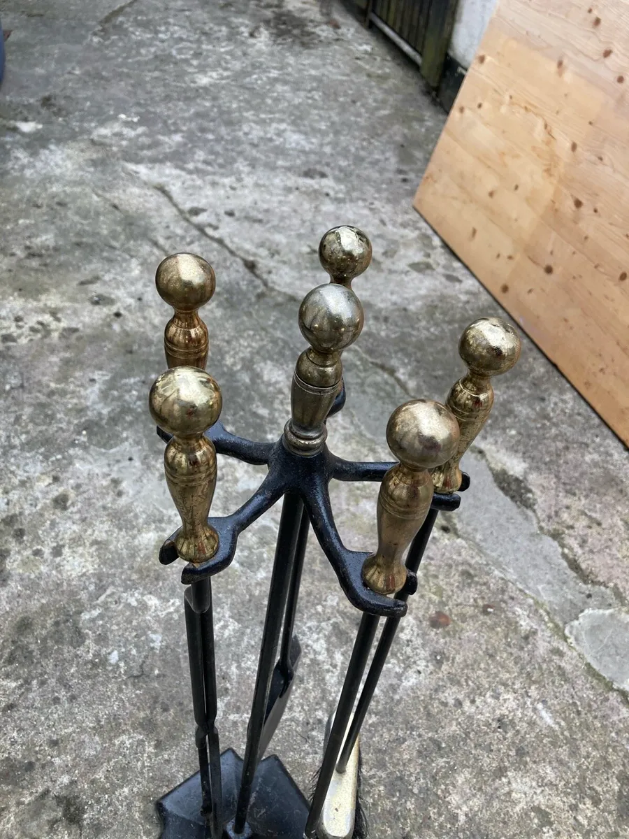 Set of fireplace tools, vintage - Image 4