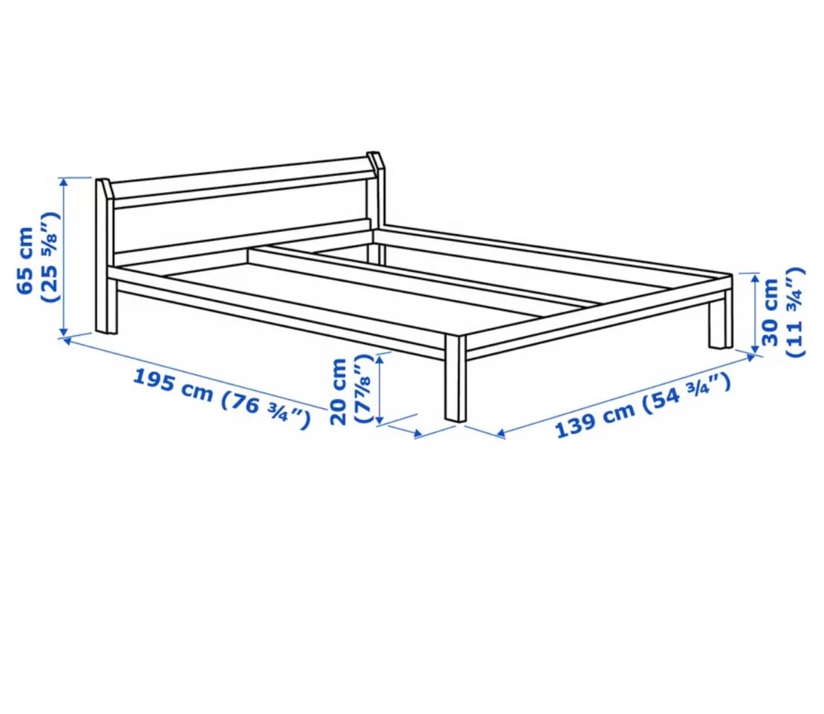4ft 6 double bed - Image 2