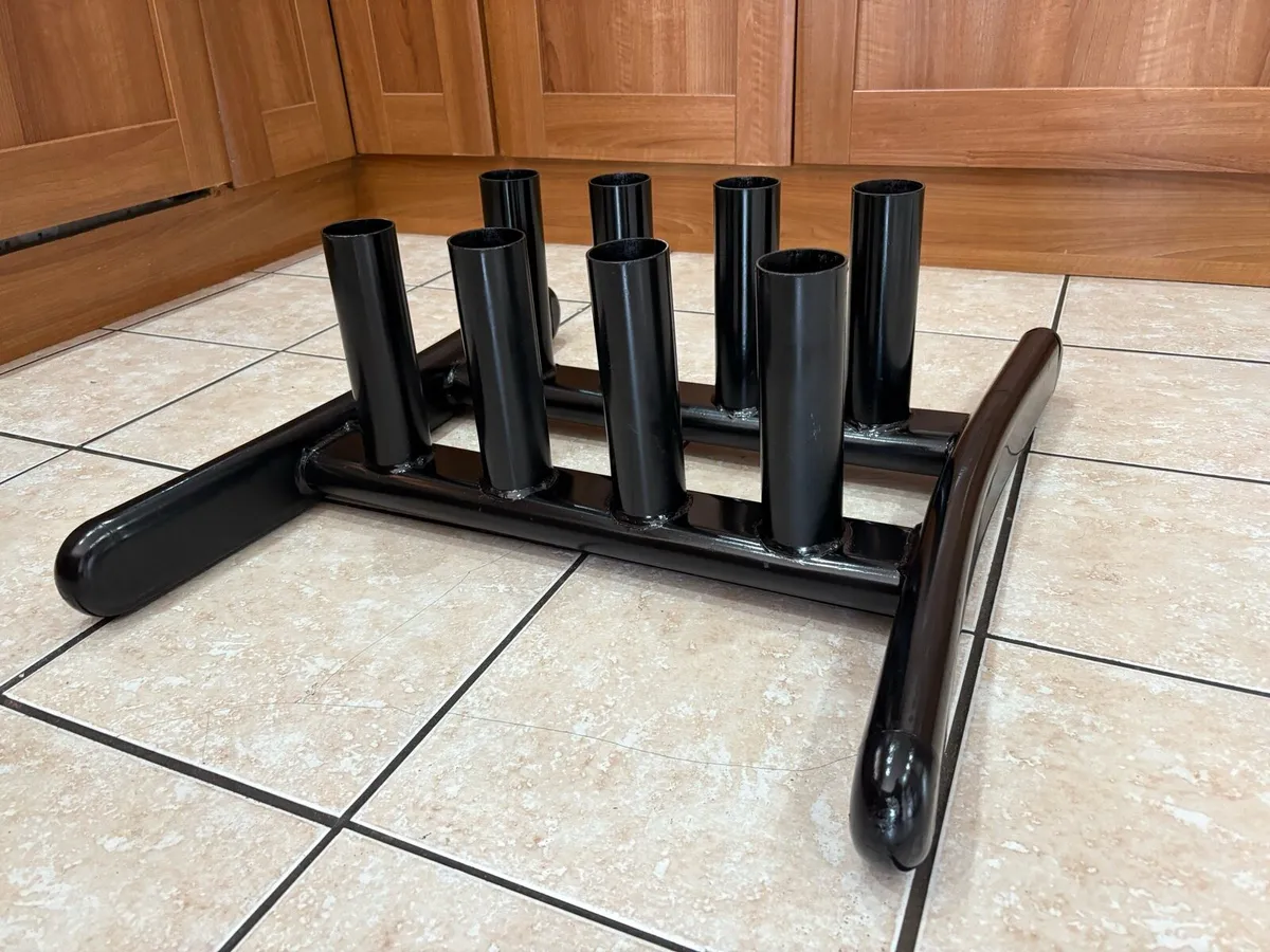 OLYMPIC BAR STORAGE STANDS, HOLDS 8 BARS!!! - Image 3