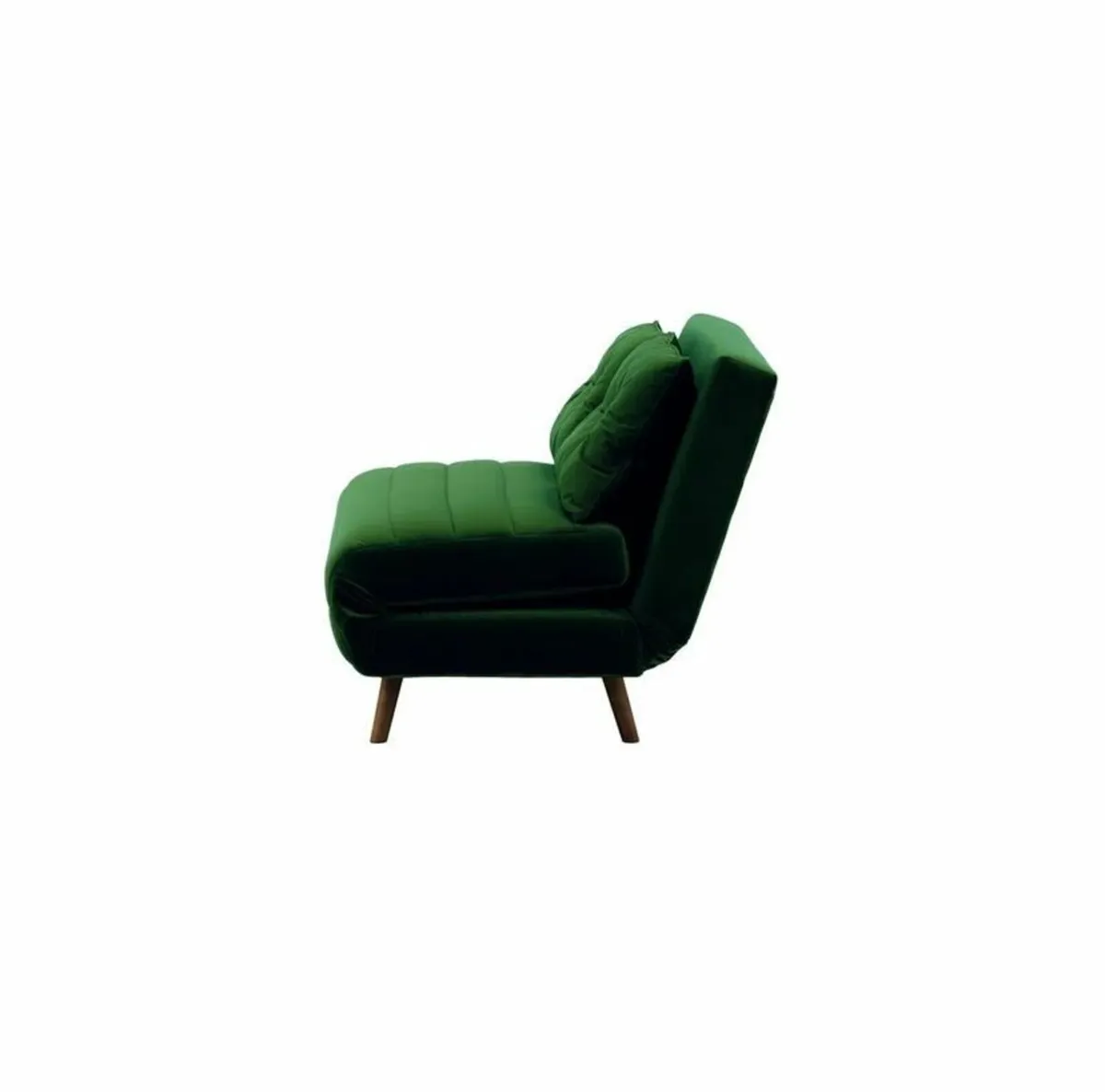 Sofa bed, 120cm wide, green velvet - Image 4