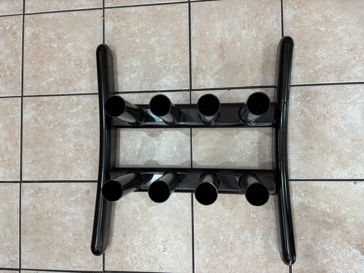 OLYMPIC BAR STORAGE STANDS, HOLDS 8 BARS!!! - Image 2