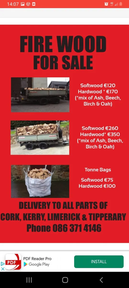Firewood for sale hardwood softwood - Image 1