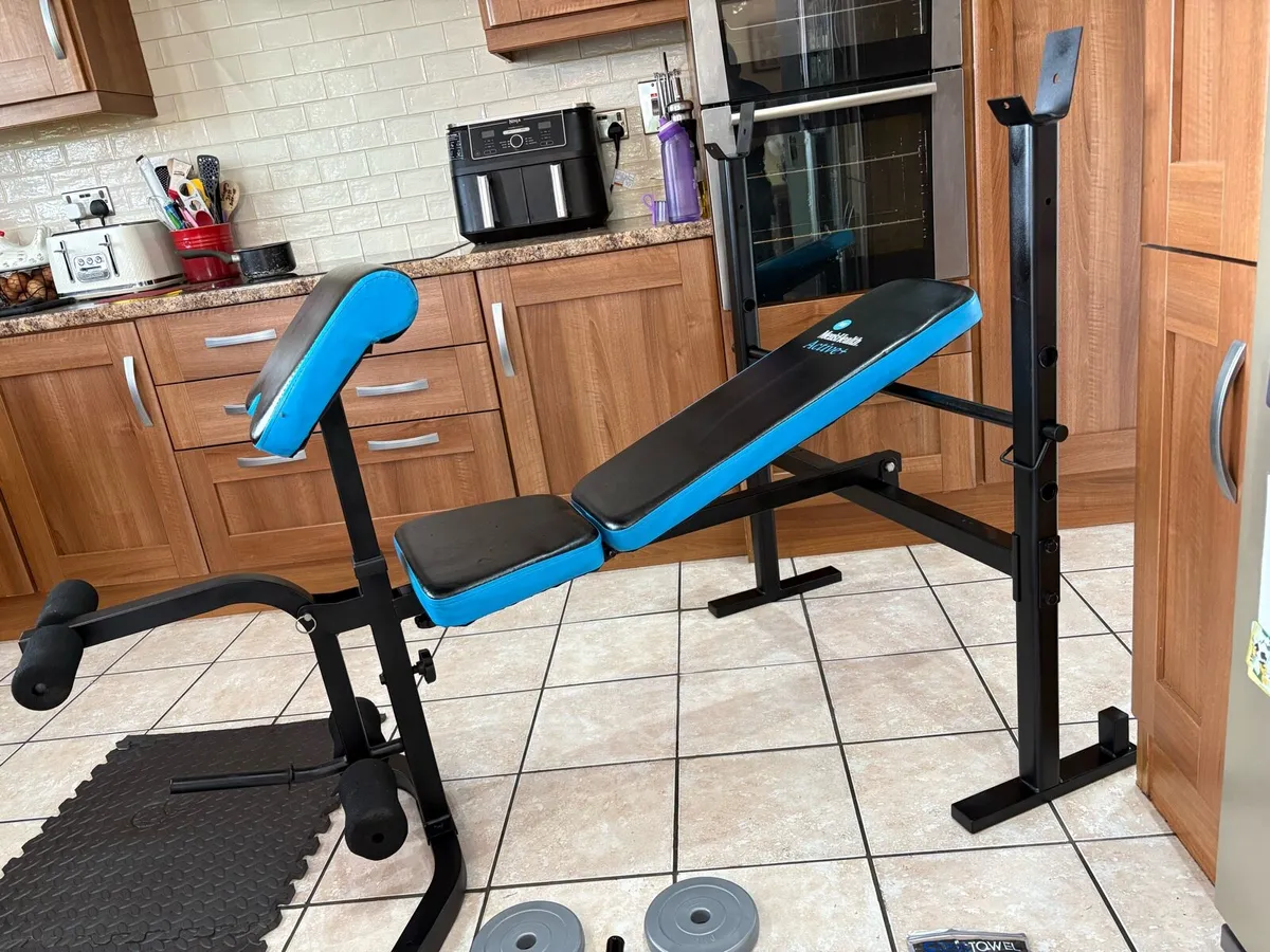 WEIGHT BENCH, CHJN UP, LEGS, WEIGHTS BARS ETC!! - Image 4