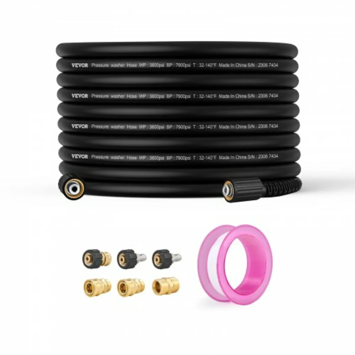 Pressure Washer Hose, 30.5m, 6.35mm Kink Free M22- - Image 1