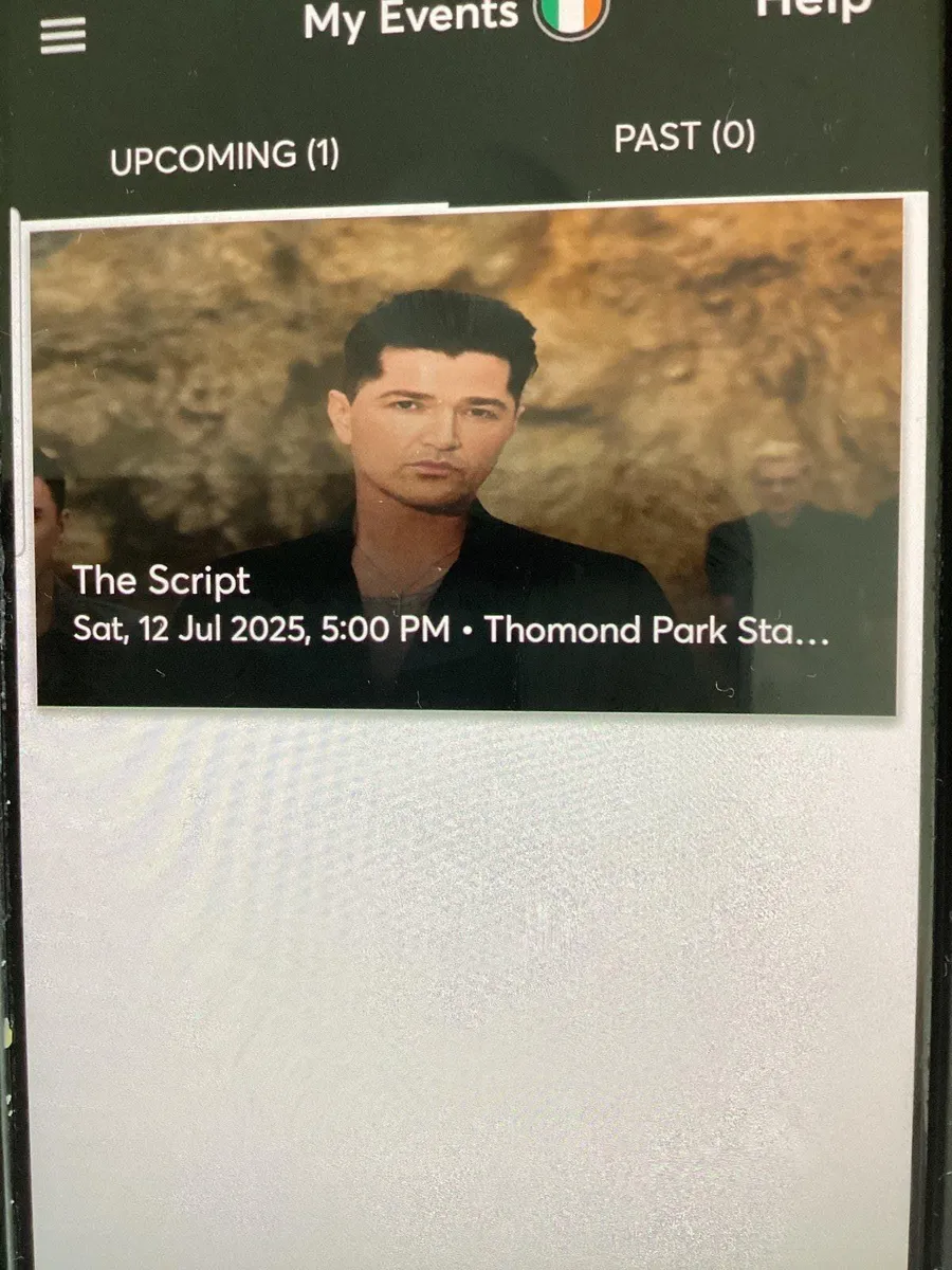 Concert tickets: The Script