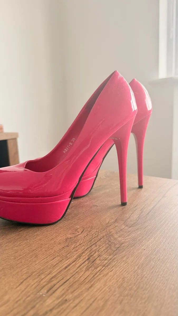 Bright Pink High-Heeled Shoes - Image 2