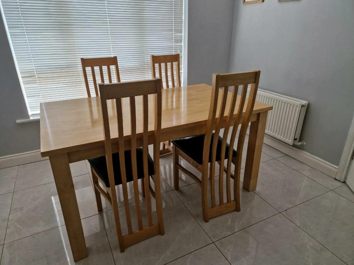 Dining table and 4 chairs - Image 2