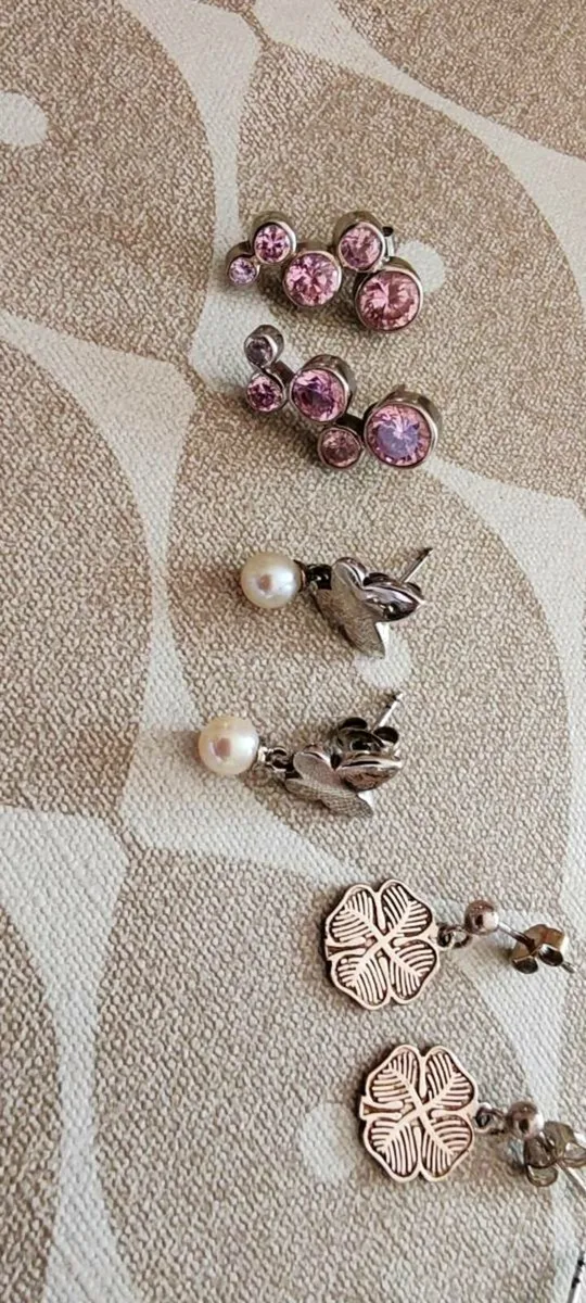 7 pr sterling silver earrings - Image 3
