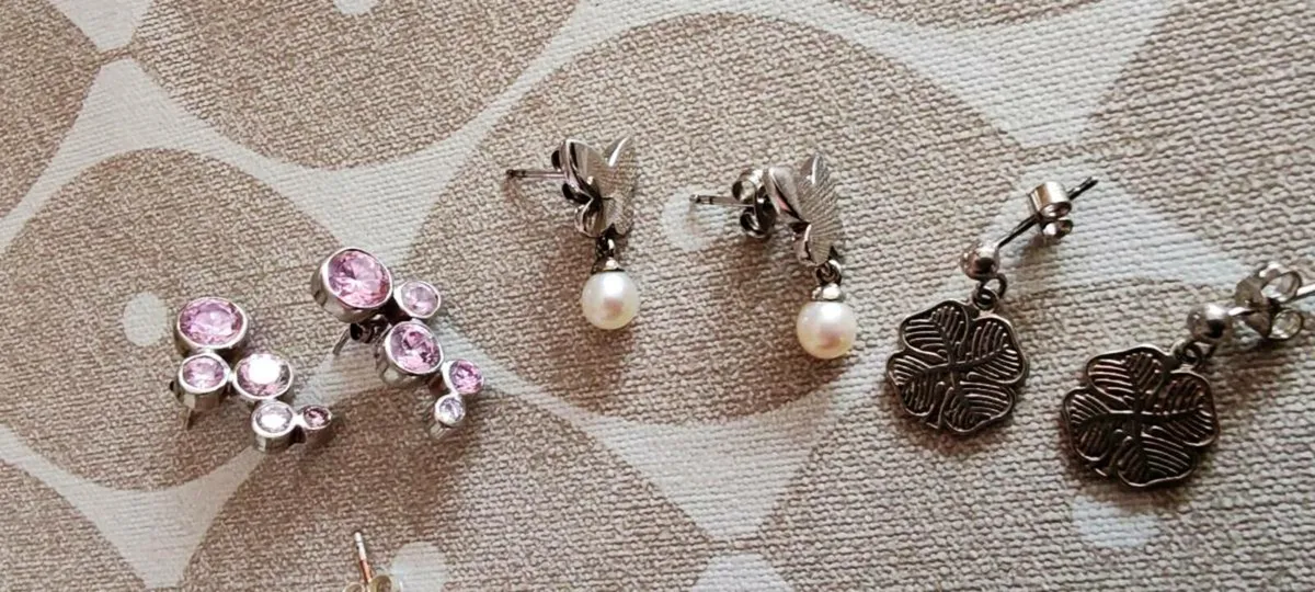 7 pr sterling silver earrings - Image 4