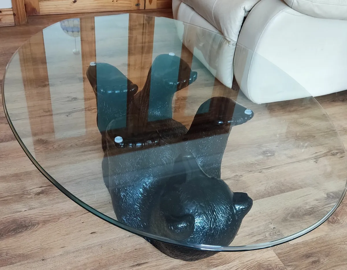 Glass Coffee table  BLACK BEAR - Image 2