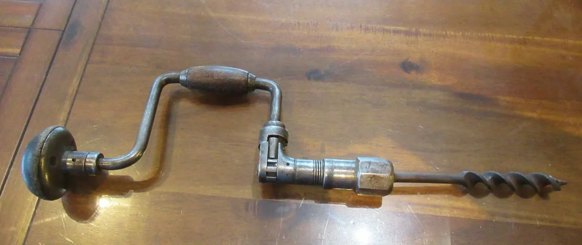 tools vintage antique hand brace drill carpenter - Image 2