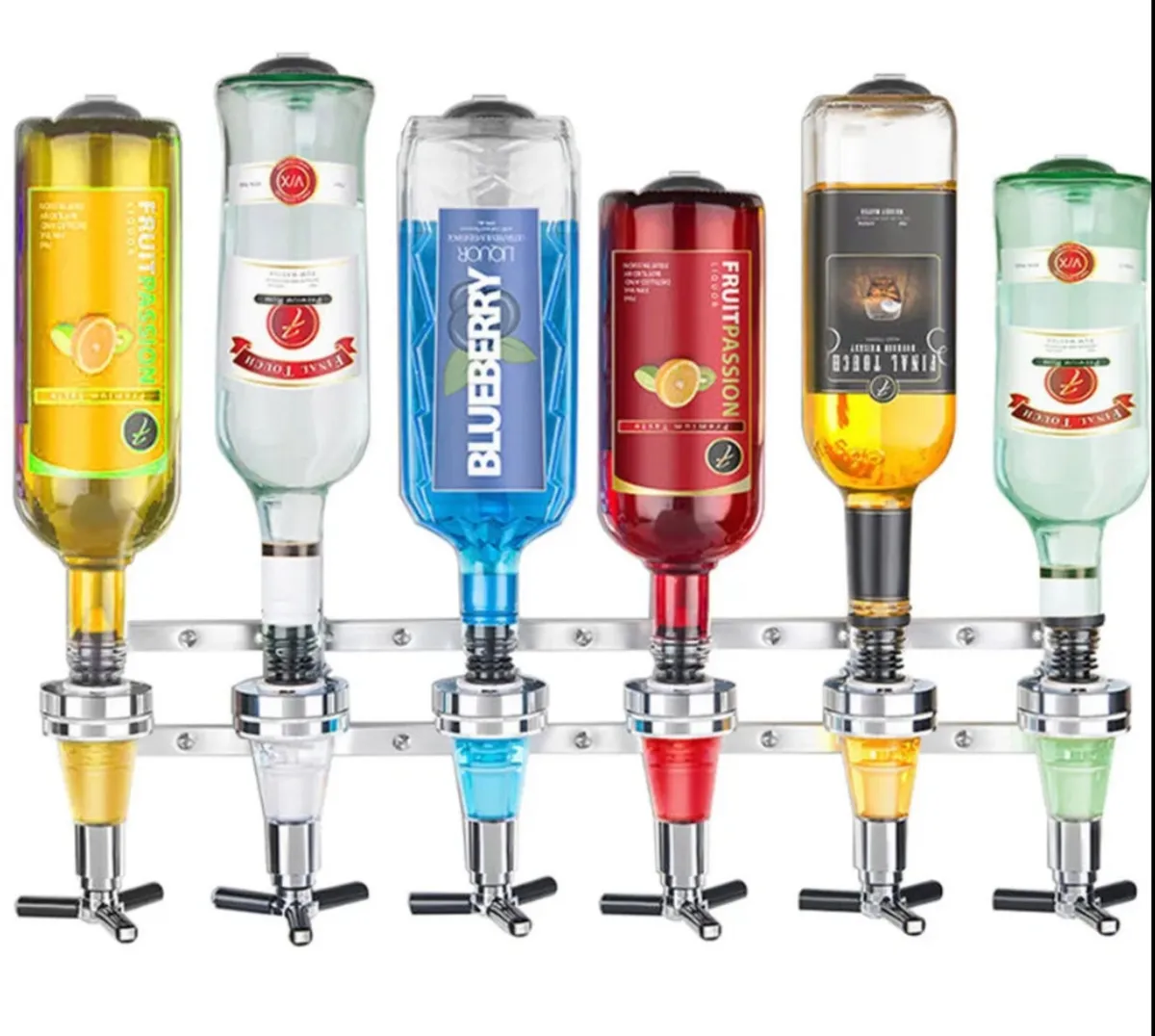 6 Bottle Wall Mounted Optic Dispenser Hone Bar - Image 2