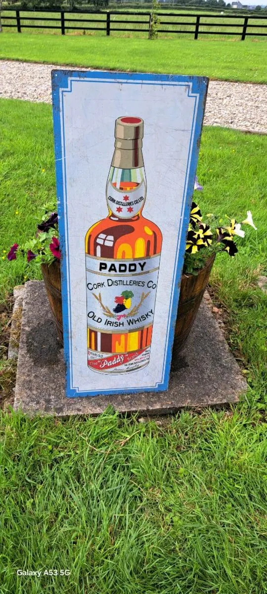 Large paddy metal sign - Image 1