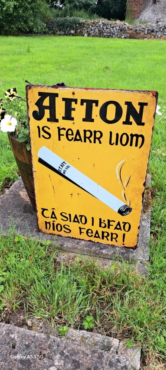 Large  afton metal sign