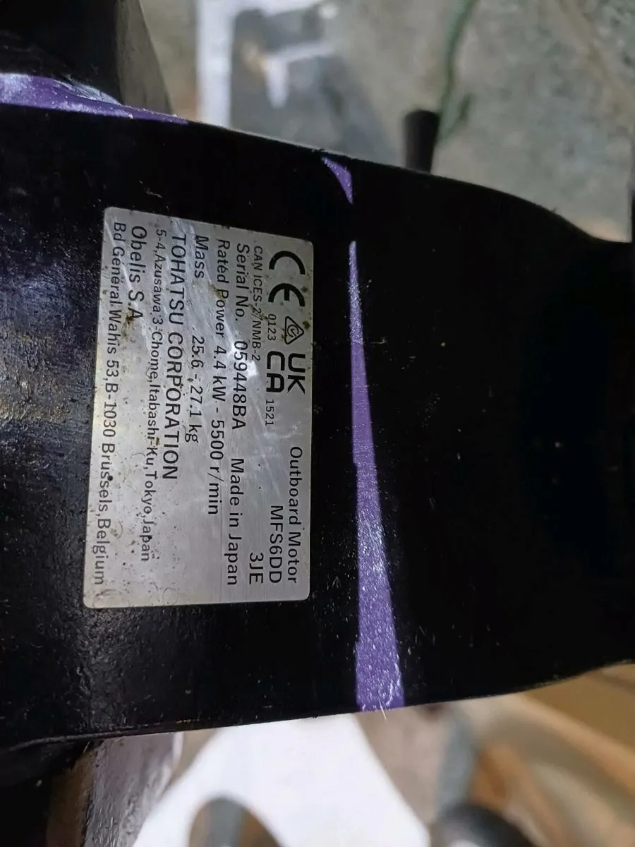Tohatsu 6hp Outboard - Image 2