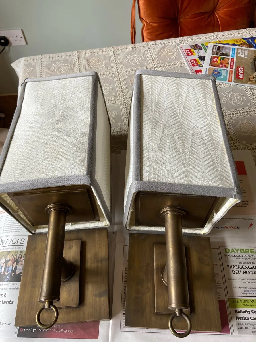 Brass.  Wall.  Lamps - Image 3