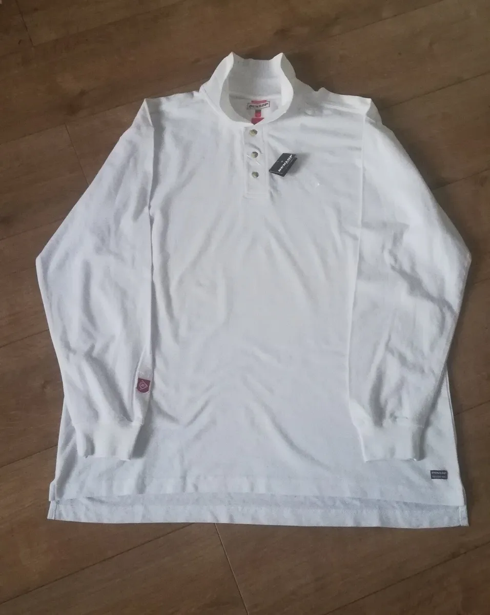 New Dunlop sport mens golf white long sleeve top - Image 1