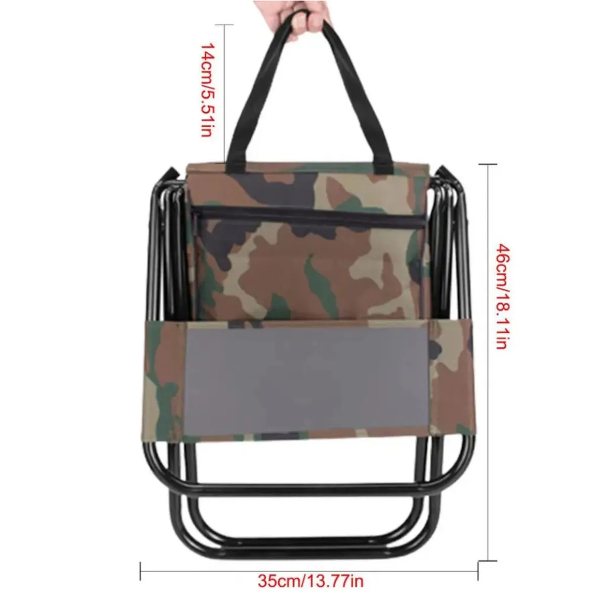 Folding Camping Chair With Built-in Storage Bag - Image 2
