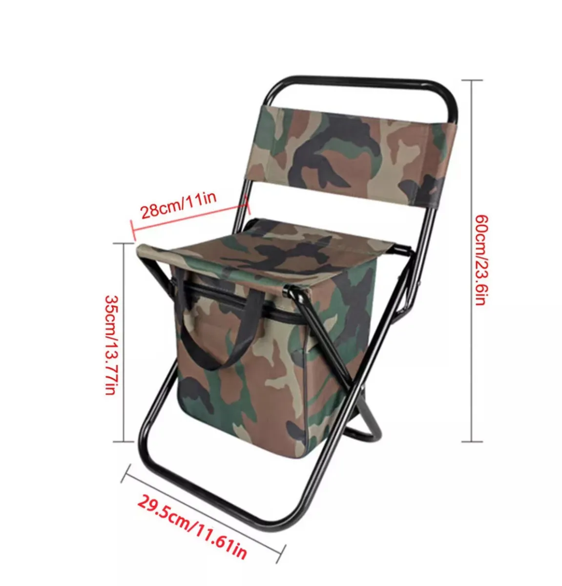 Folding Camping Chair With Built-in Storage Bag - Image 3
