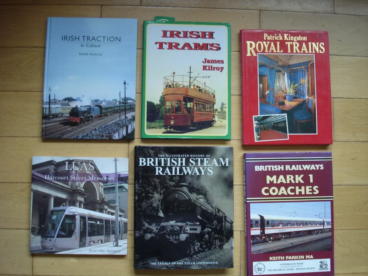 IRISH & UK TRAIN & TRAM BOOKS. - Image 1