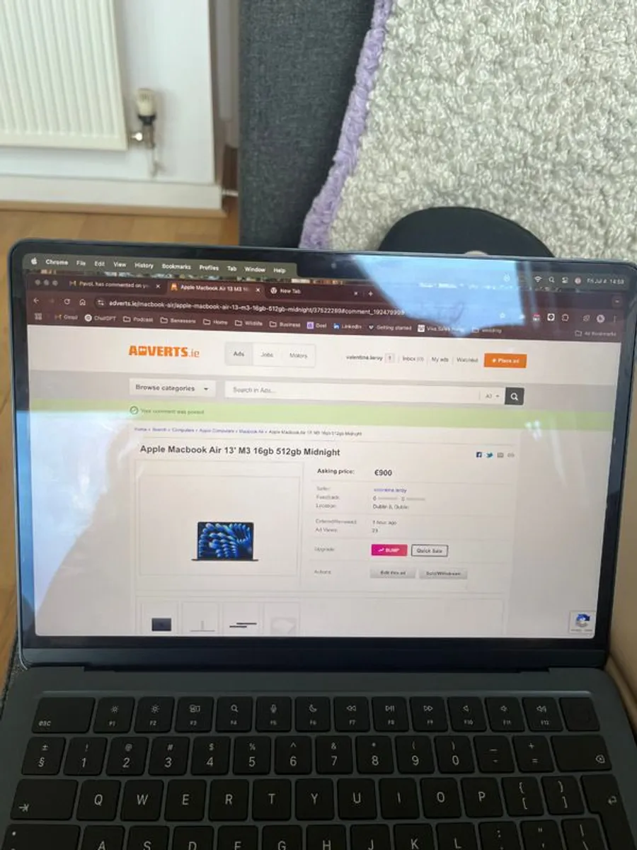 Apple Macbook Air 13' M3 16gb 512gb Midnight - Image 2