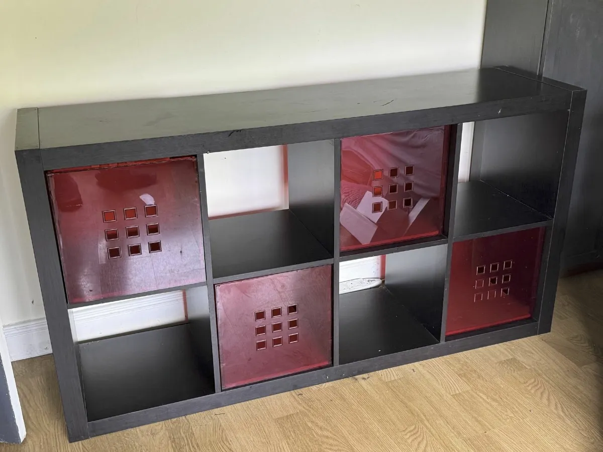 FREE - Large Black Wood Shelf - Image 2