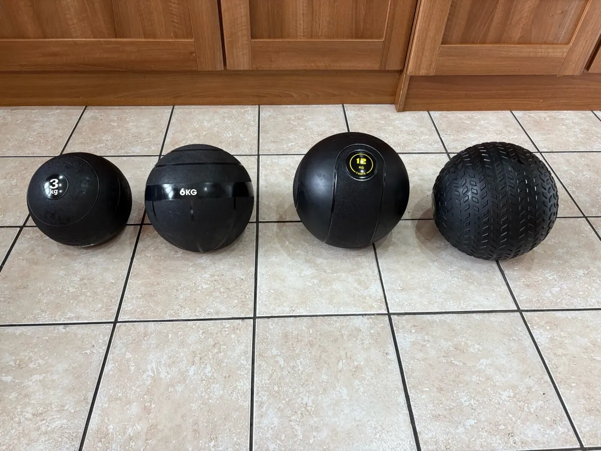 PERFECT CONDITION GYM SLAM BALL SET!! - Image 1