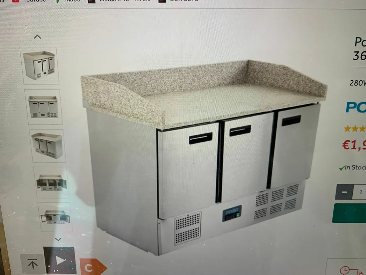 Polar Pizza Prep Counter Fridge - Image 1