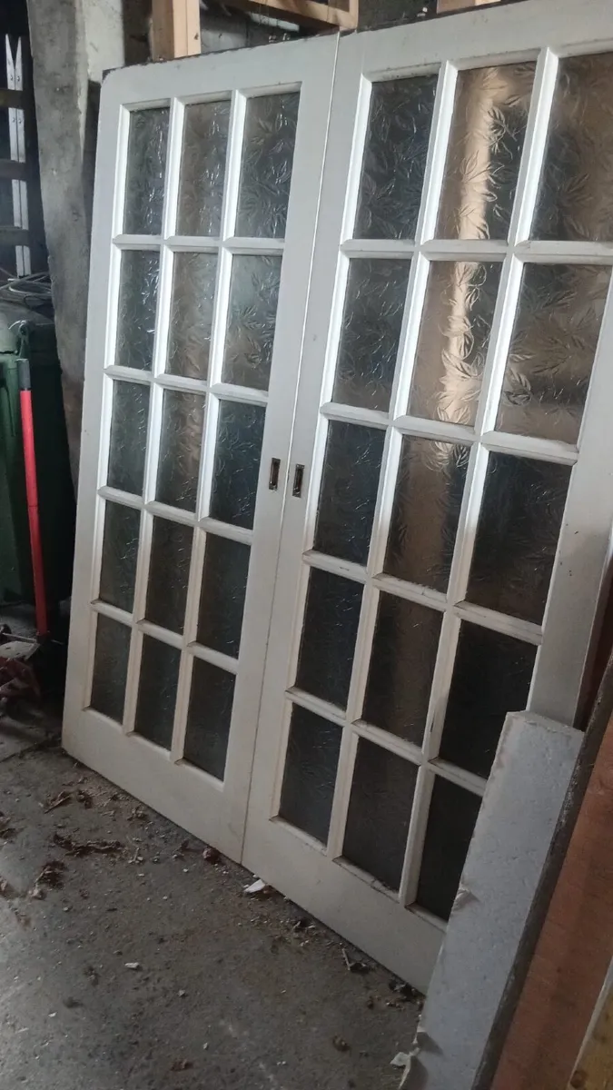Double teak interior doors